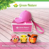 Green-Nature Mosquito Repellent Slap Bracelet , Wristband 3 Pack with Cartoon Figures Pink Hat - the green nature store