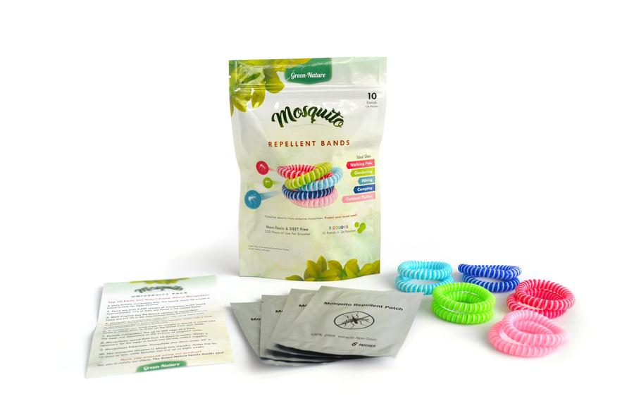 Repel Stickers Green Nature Mosquito Repellent Bands with Bonus Repel Stickers
